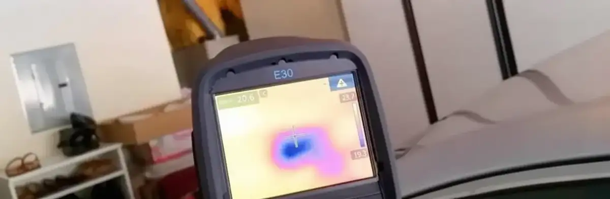 mold inspection using thermal imaging technology to detect moisture and hidden mold in a home in Spokane, WA