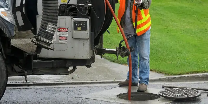 sewage clean up professionals using industrial equipment to remove contaminated wastewater in Spokane, WA